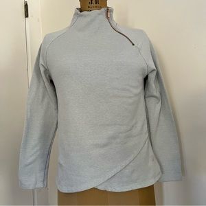 Balance Collection Asymmetrical Quarter Zip Mock Turtleneck Sweatshirt